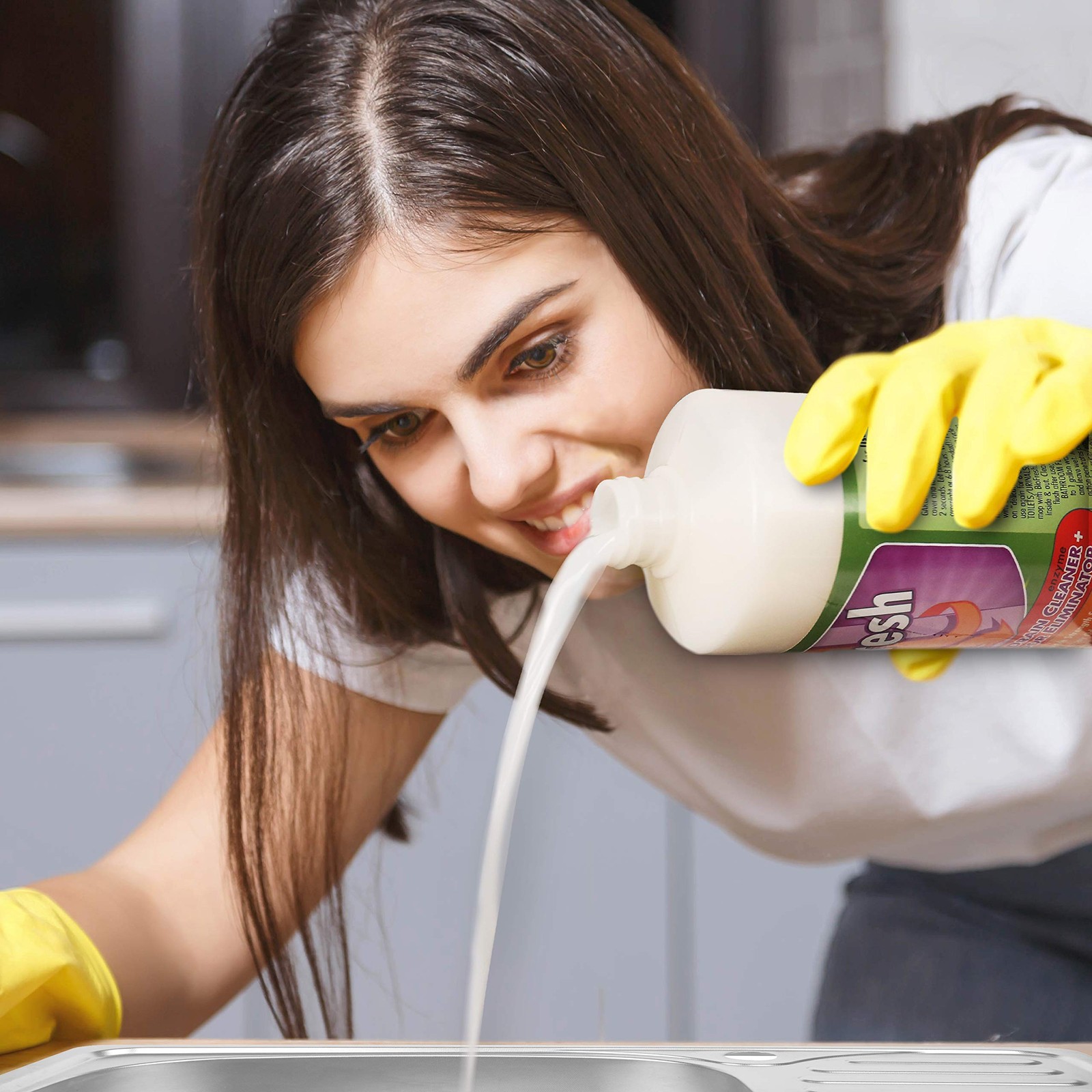 Enzyme Drain Cleaner & Deodorizer for Sink Drain, Showers, Septic Systems, Ba…