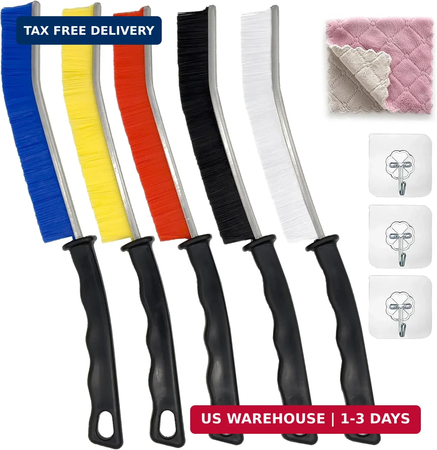 Crevice Cleaning Brush Set (5 Pack) – Multifunctional Gap Cleaner Tool for Bathr