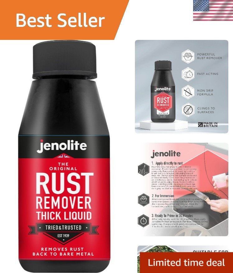 5oz Rust Remover with No-Drip Formula – Ideal for Restoring Metal Masterpieces