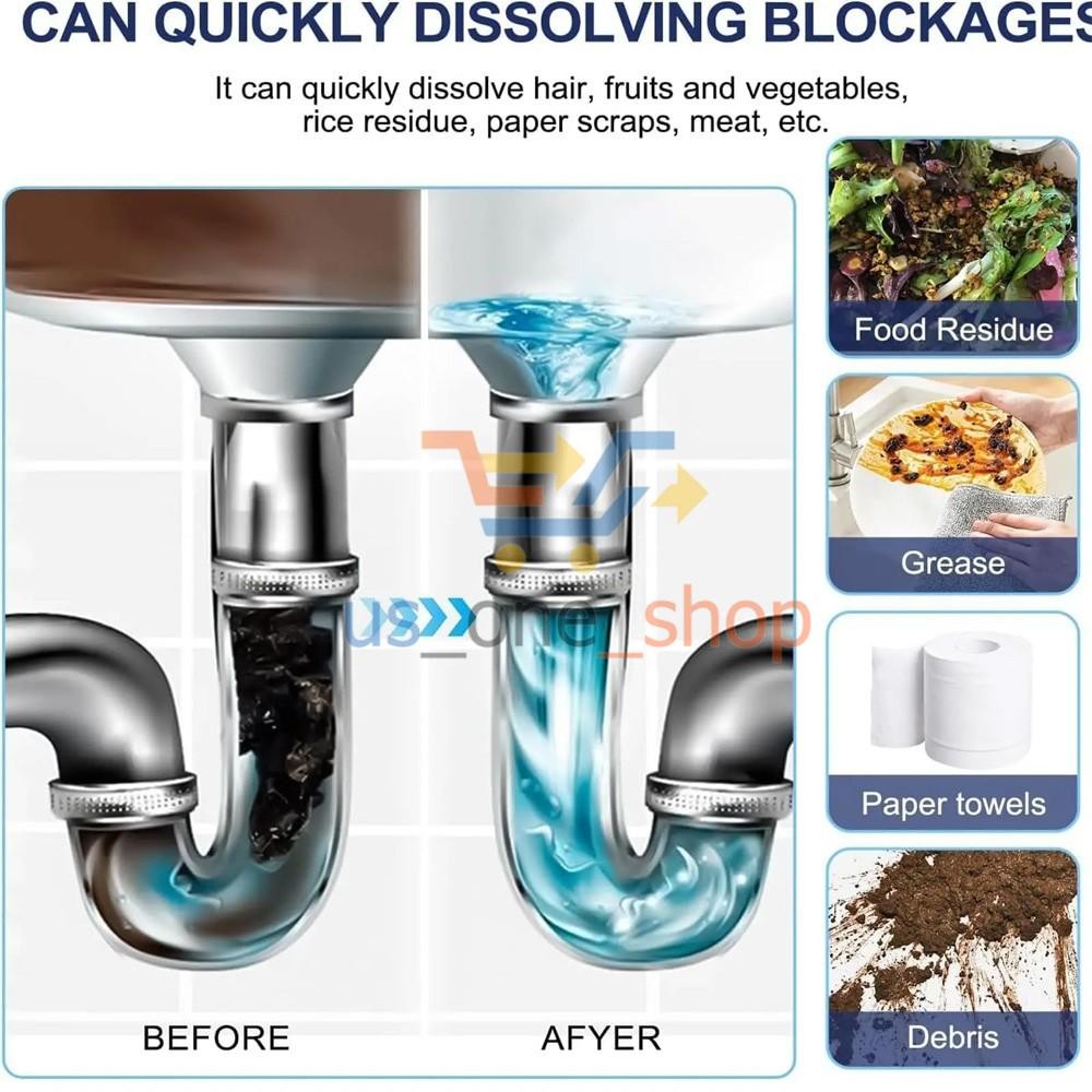 NUAN Powerful Sink and Drain Cleaner Pipe Dredging Agent For Toilet Bathroom A++