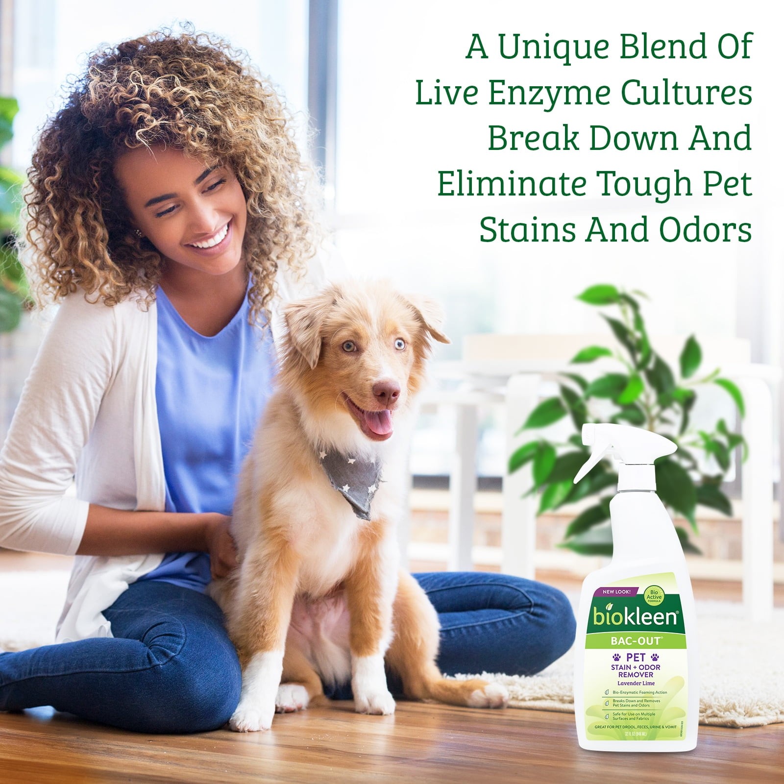 Biokleen Bac-Out Pet Stain Remover 32oz Lime & Lavender Scent Odor Eliminator