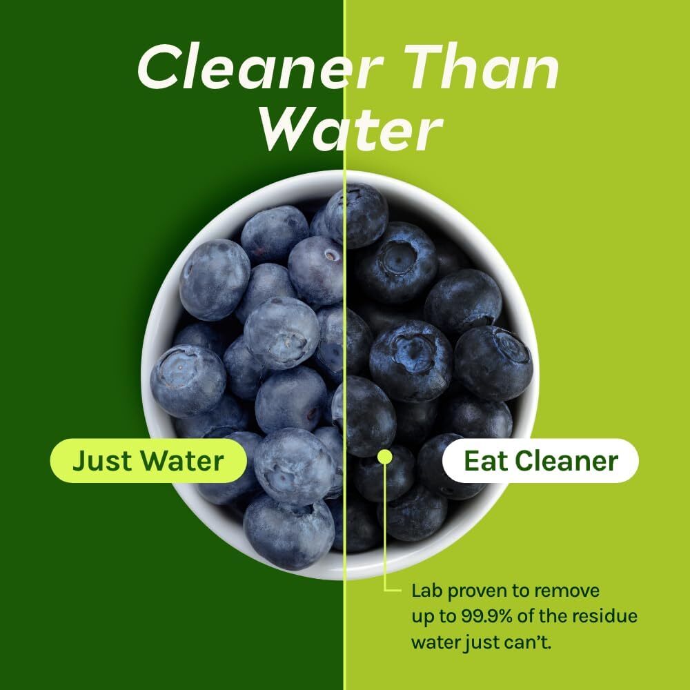 CleanBoss Eat Cleaner Triple-Action Fruit + Veggie Wash – 12 oz Pack of 3 – R…