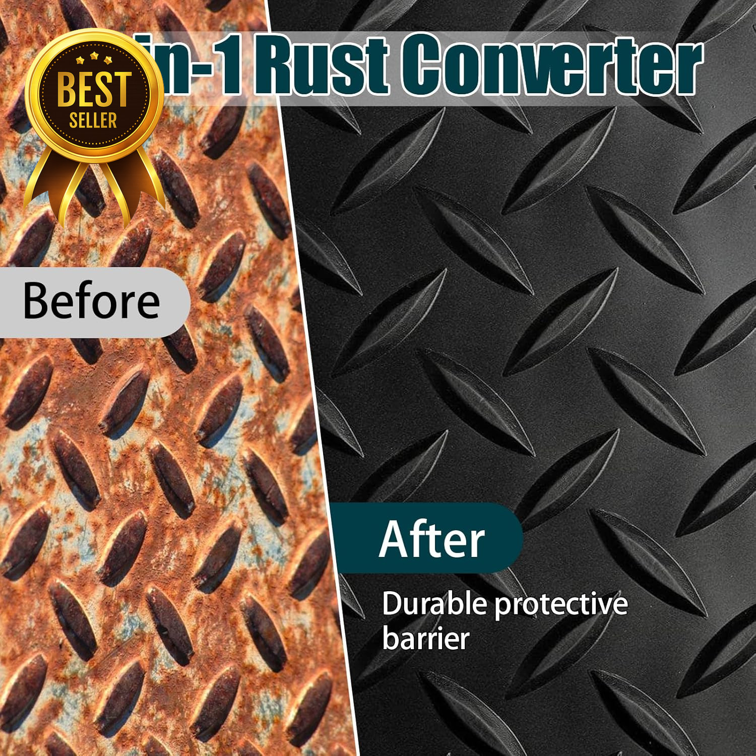2-in-1 Rust Converter Metal Primer Anti Rust Coating Paint 35 Oz