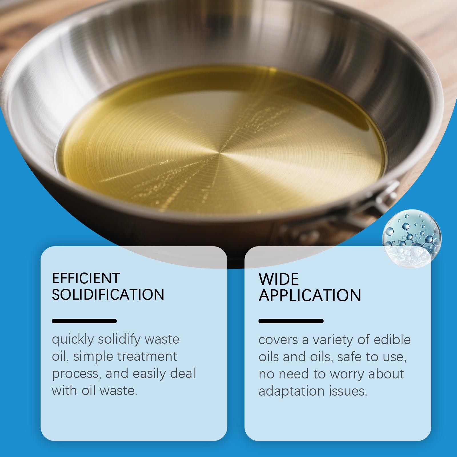 Cooking Oil Solidifier Powder Grease Hardener Eco Kitchen Waste Cleaning Tool