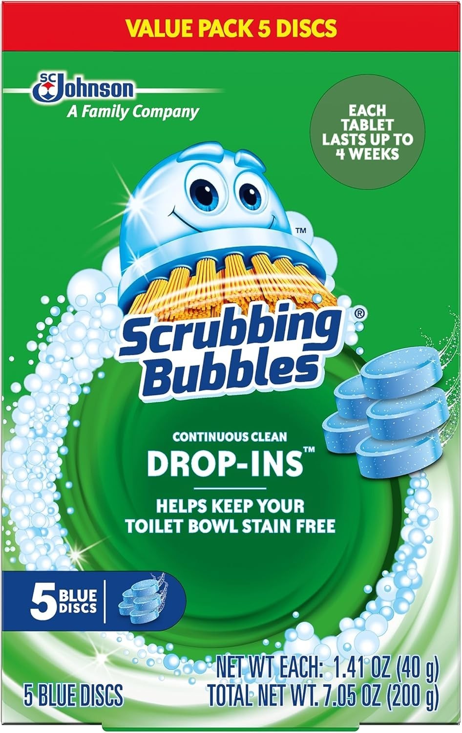 Scrubbing Bubbles Toilet Bowl Tablets, Continuous Clean 5 Count (Pack of 1)