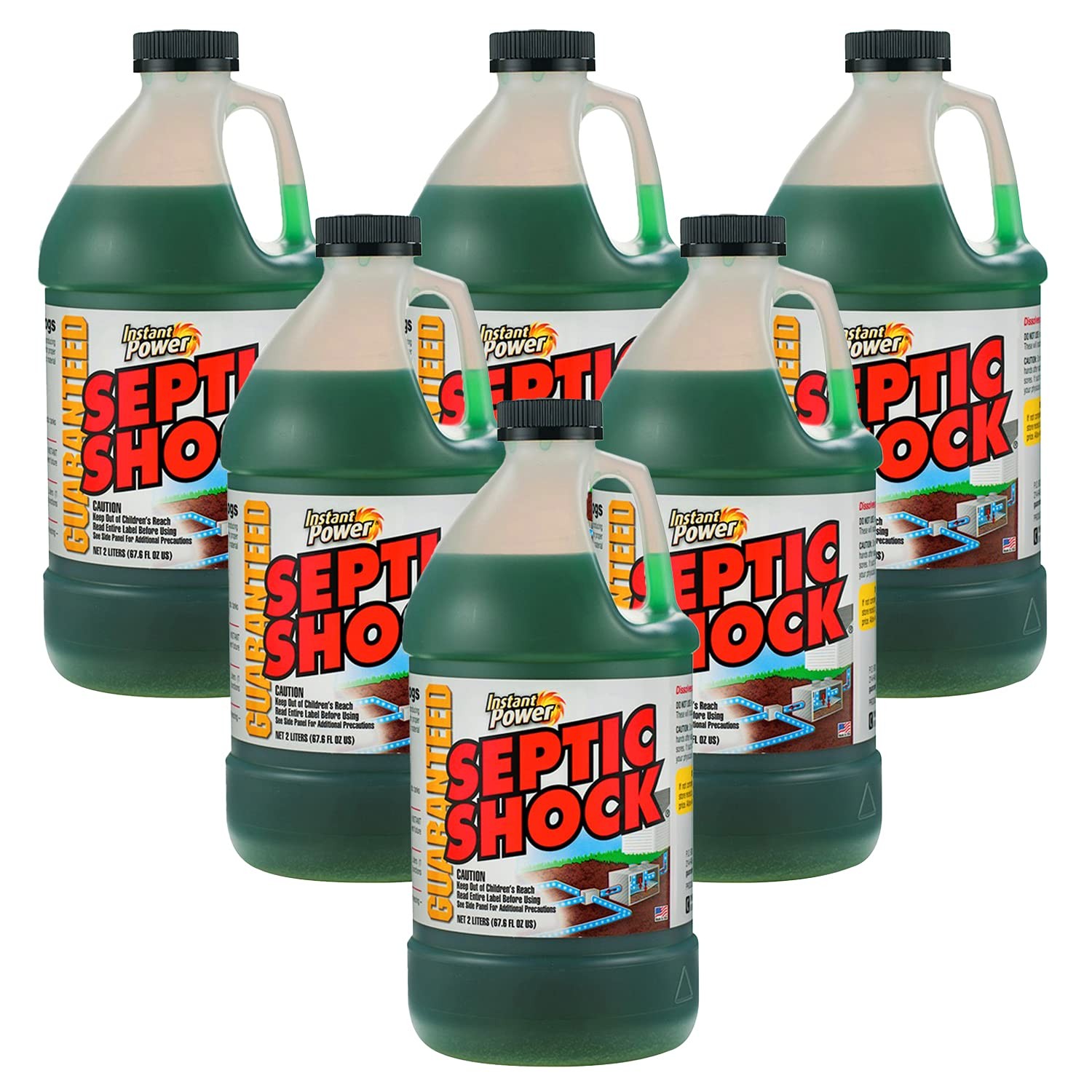 Instant Power Septic Shock – Tank Treatment, Drain 6 Pack, No color