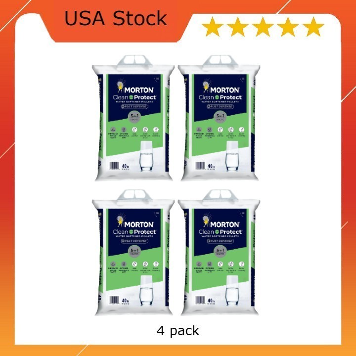 Morton Clean and Protect Plus Rust Defense Water Softener Salt Pellets,40 lb Bag