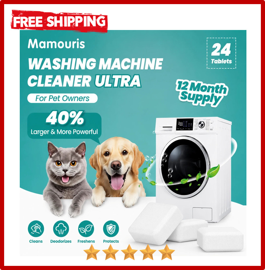Uproot Clean Washing Machine Cleaner Tablets – 24 Pack for a 12 Month Supply. Fo