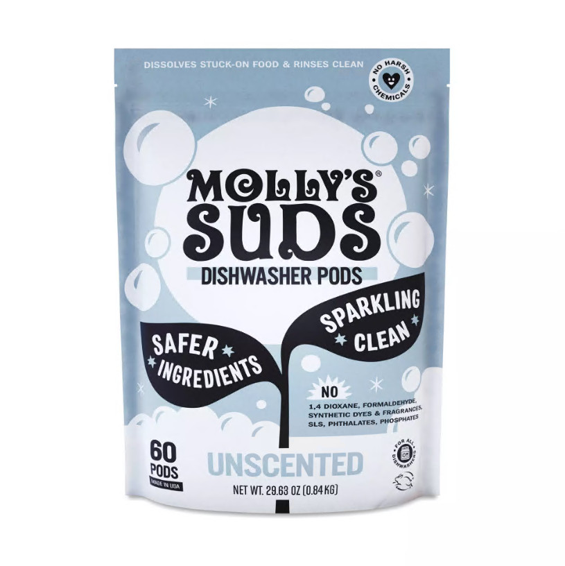 Molly’s Suds Dishwasher Detergent Pods Unscented 60 pods