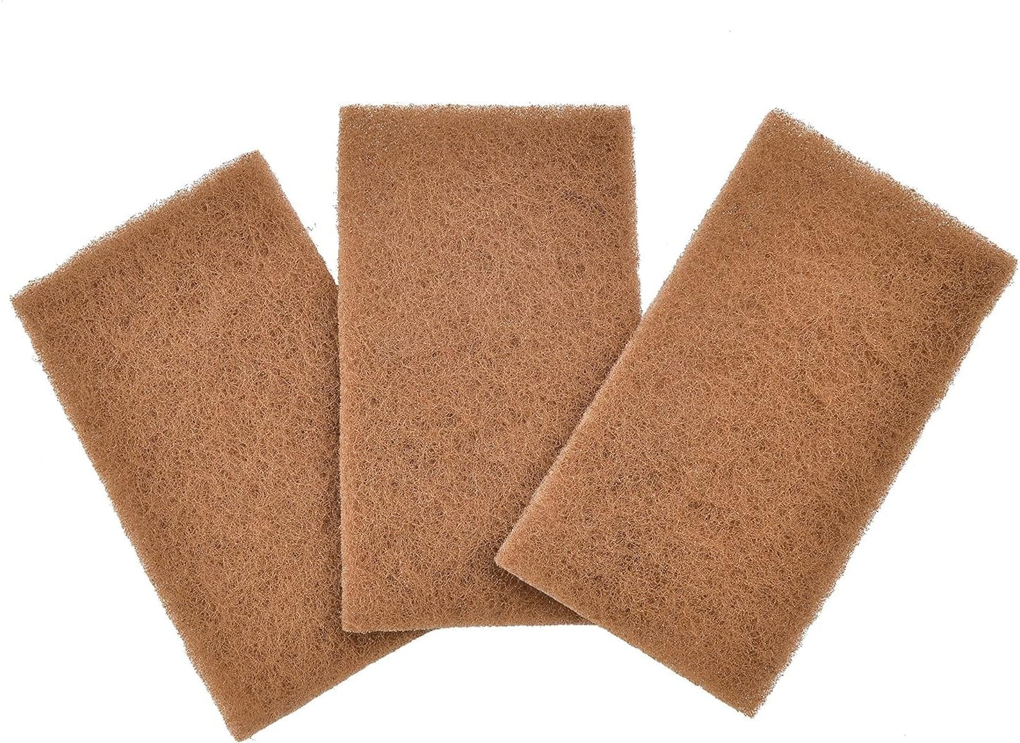 Full Circle Neat Nut – Walnut Scour Pads, Pack of 3 – Dual-Sided Non-Scratch Dis