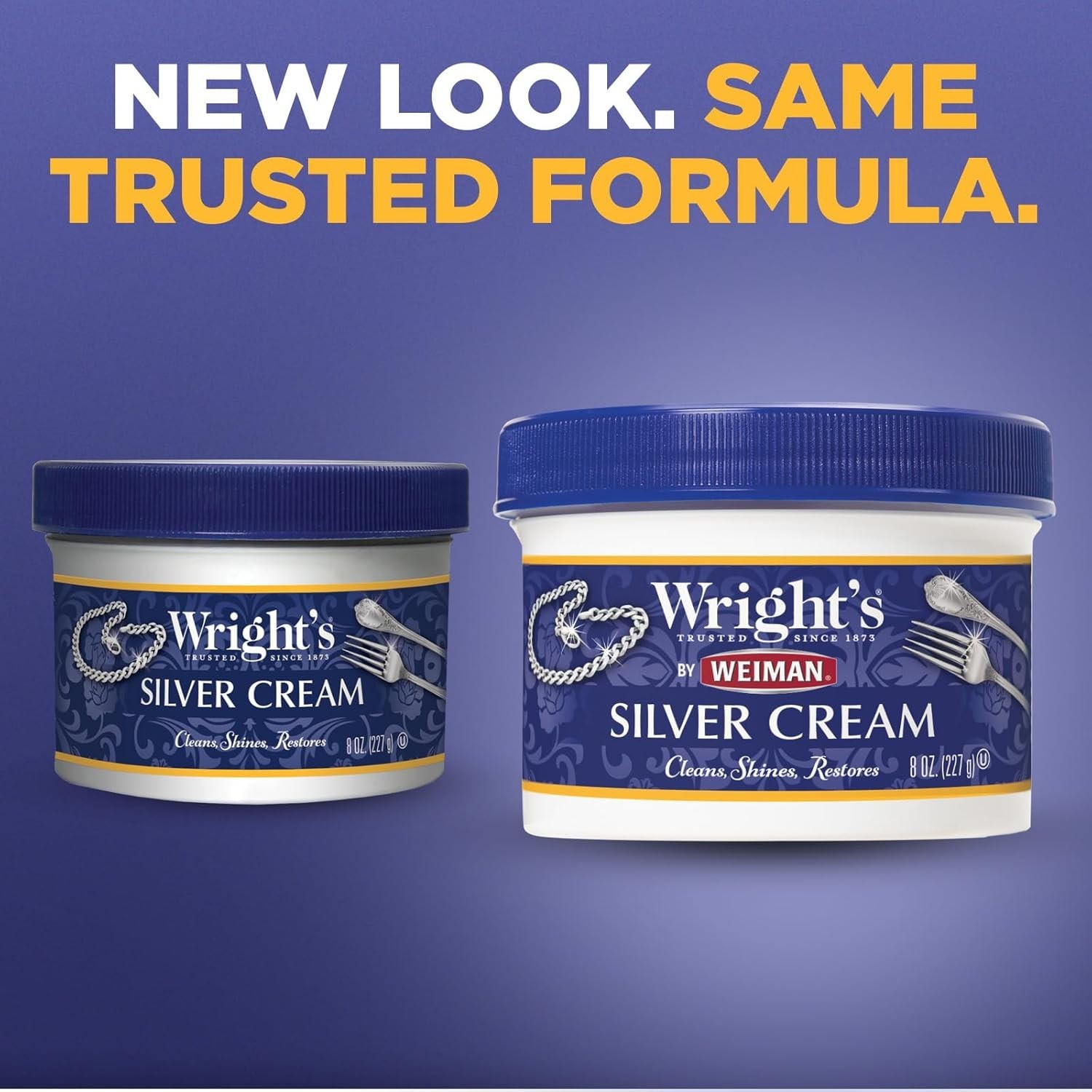 Wright’s Silver Cleaner and Polish Cream – 8 Ounce – Ammonia Free – Gently