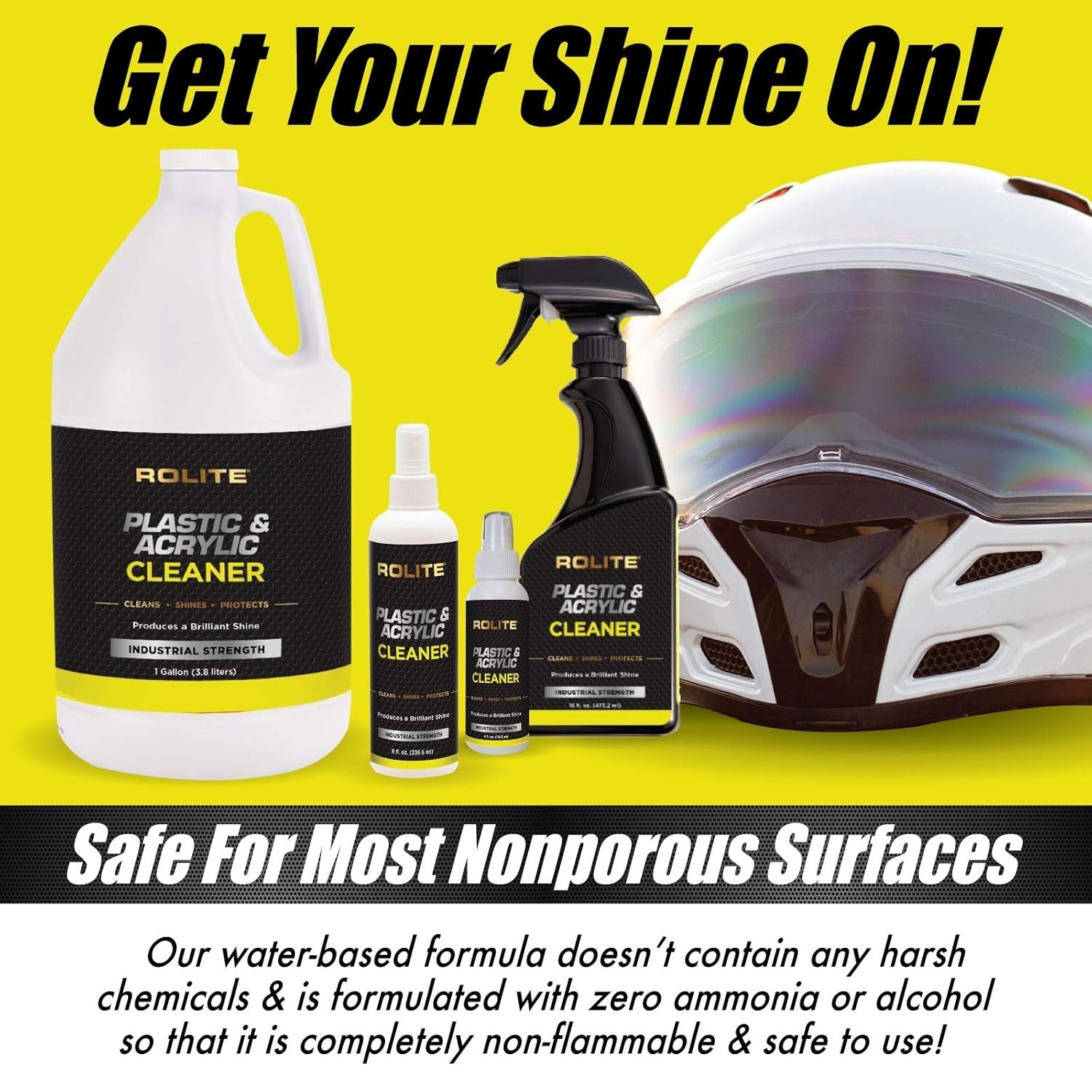 High Shine Plastic & Acrylic Cleaner – Dust Repellent Spray, 4 fl. oz. (2 Pack)