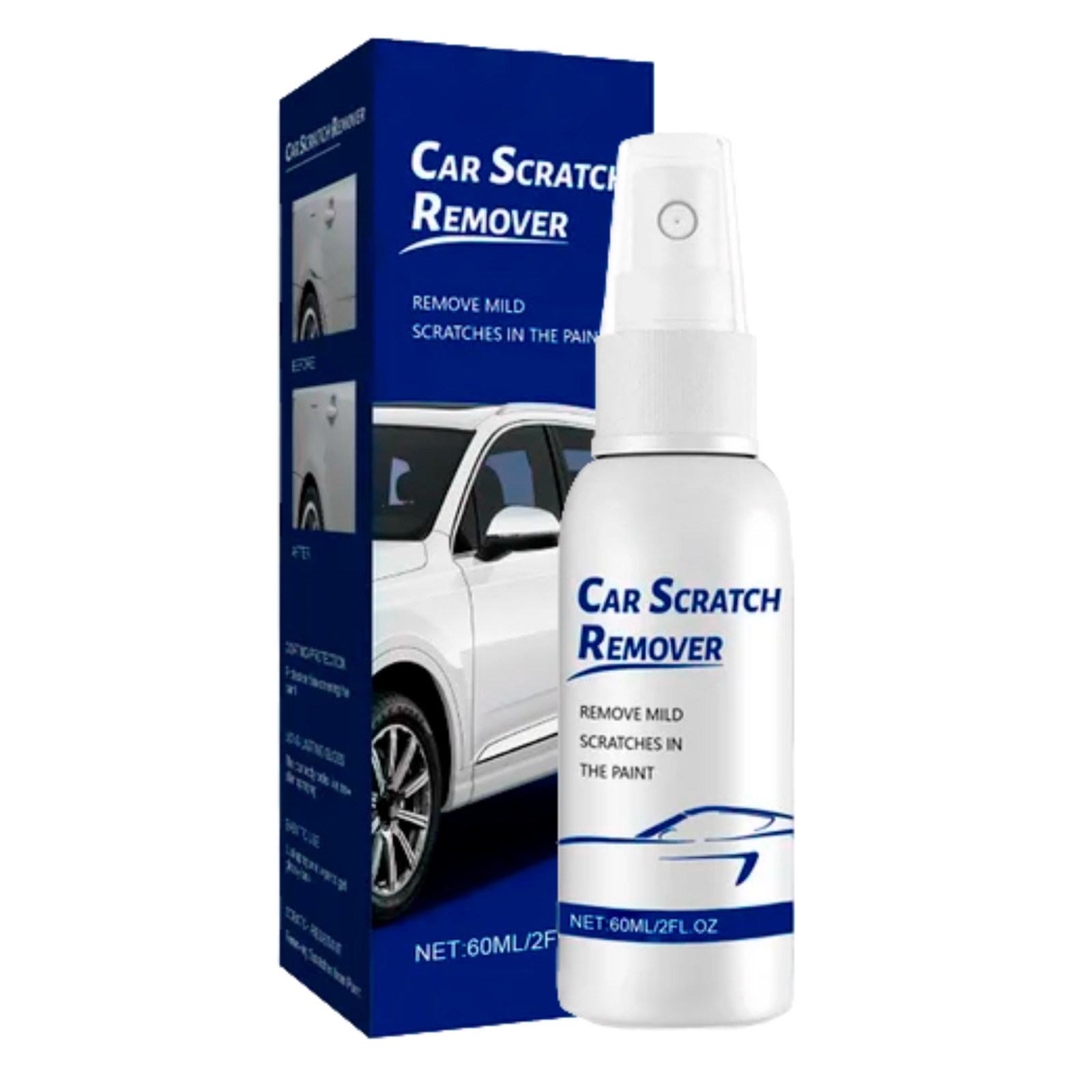 Car Scratch Remover Spray – Quick Spray & Wipe Formula for Light Scratch, 60 ml