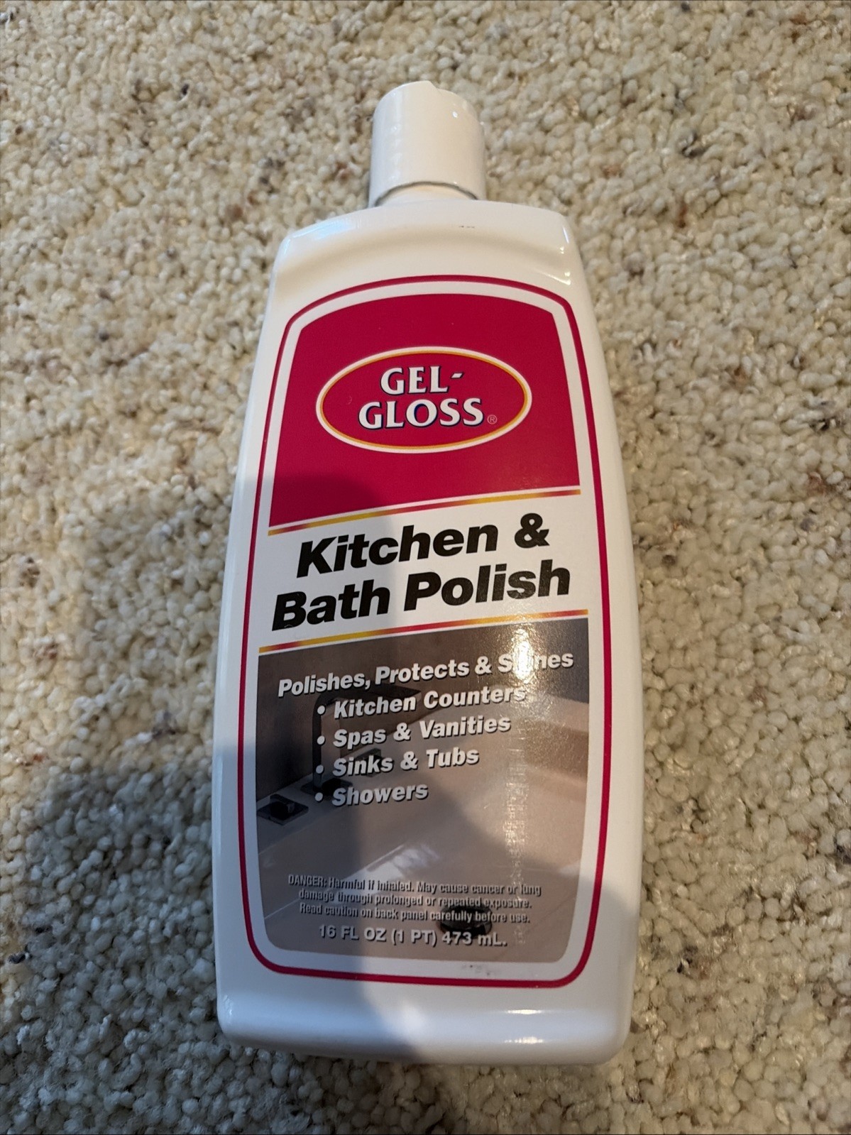 Industries GG-1 Gel-Gloss Kitchen and Bath Polish, 16 Fl. Oz, White