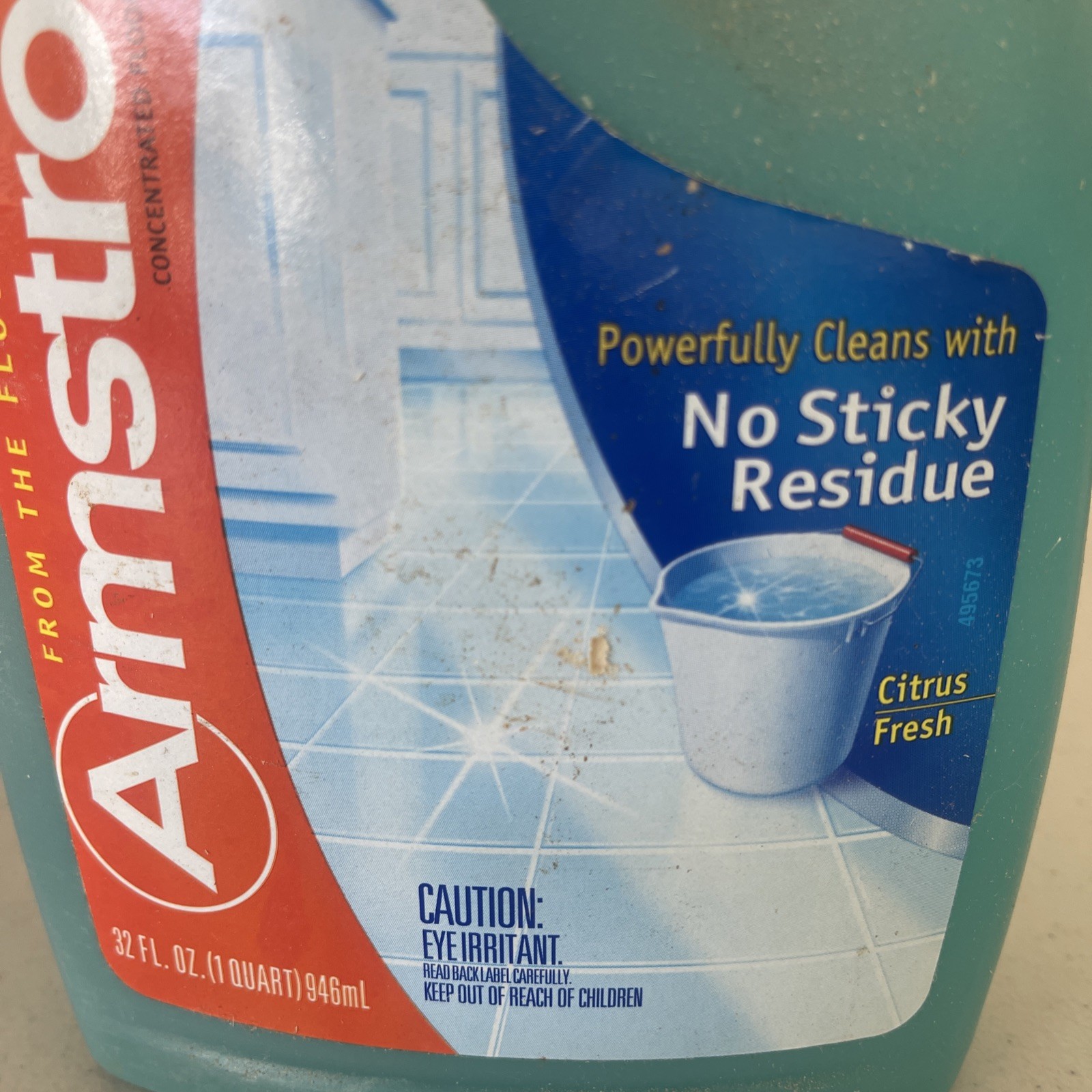 Floor Cleaner No Sticky Residue Vtg ARMSTRONG Concentrated SC Johnson 2004
