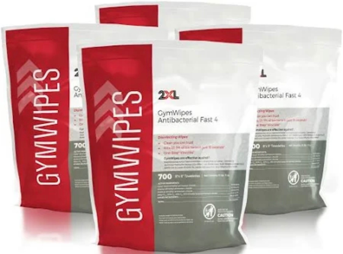 4 Packs GymWipes wipes– 700ct Each (2800 wipes)