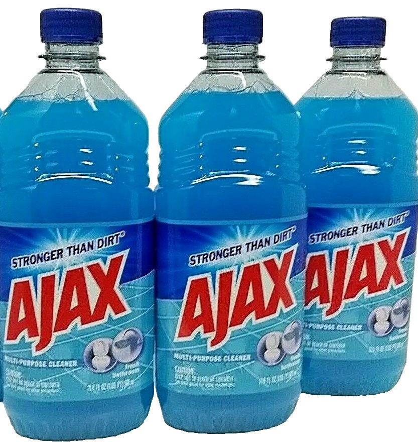 ( LOT 3 Bottles ) Ajax FRESH SCENT BATHROOM All Purpose Cleaner 16.9 ozEa Bottle