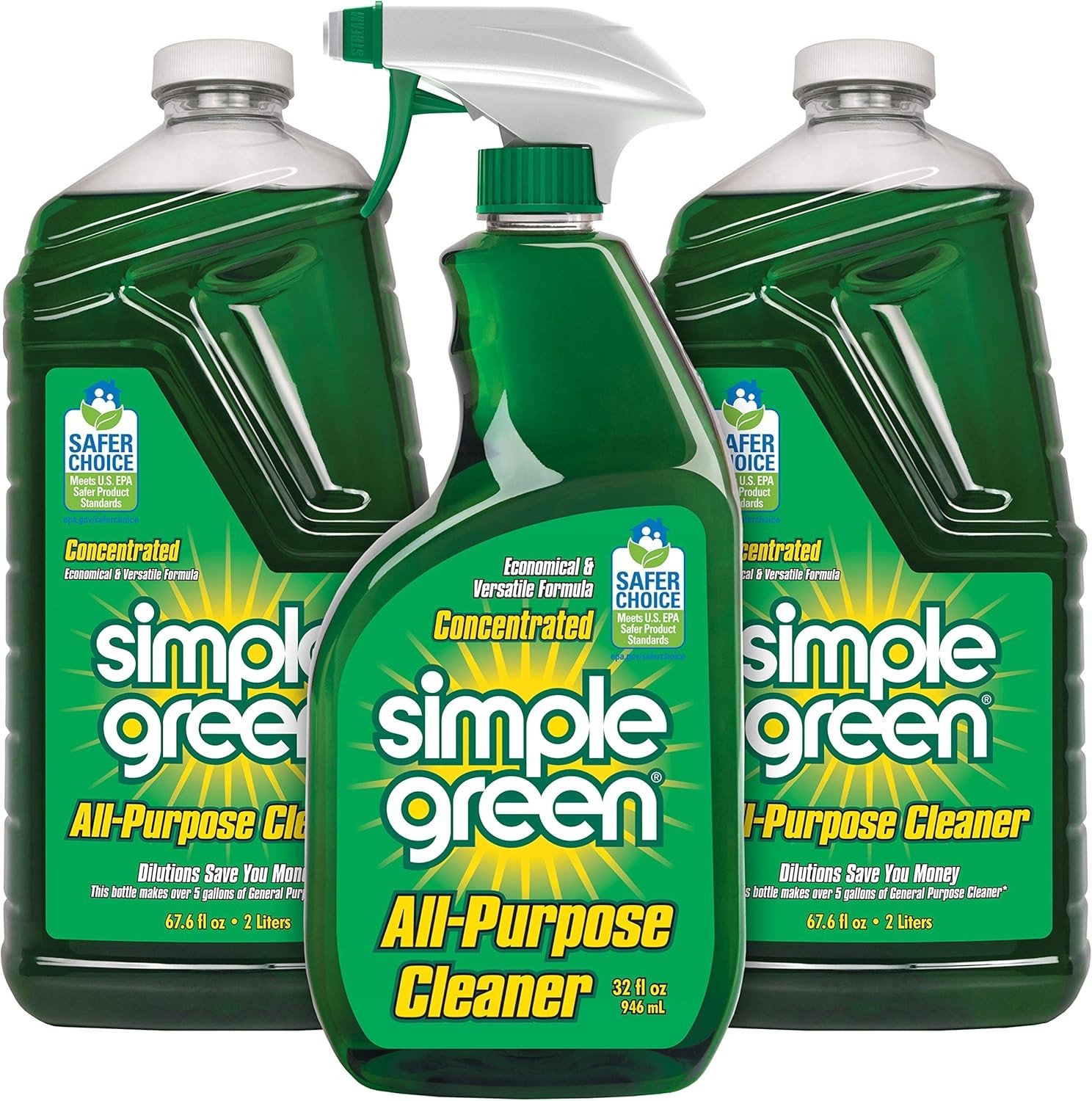 All-Purpose Cleaner Spray and Refill, Green, 3 Piece Set, , 1 Count