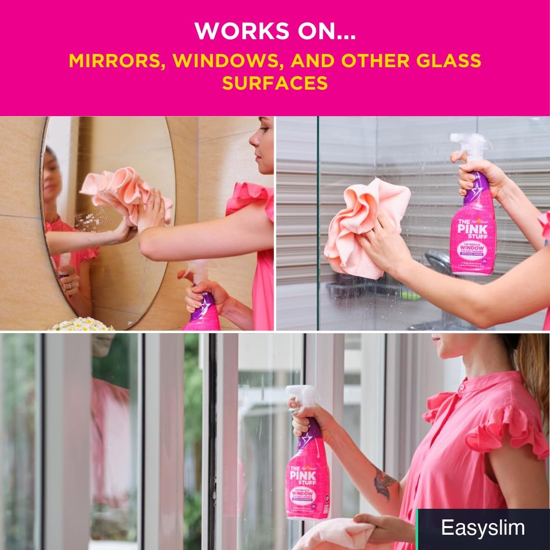 Rose Vinegar Window Glass Cleaner Spray 26 Fl Oz, Ready to Use