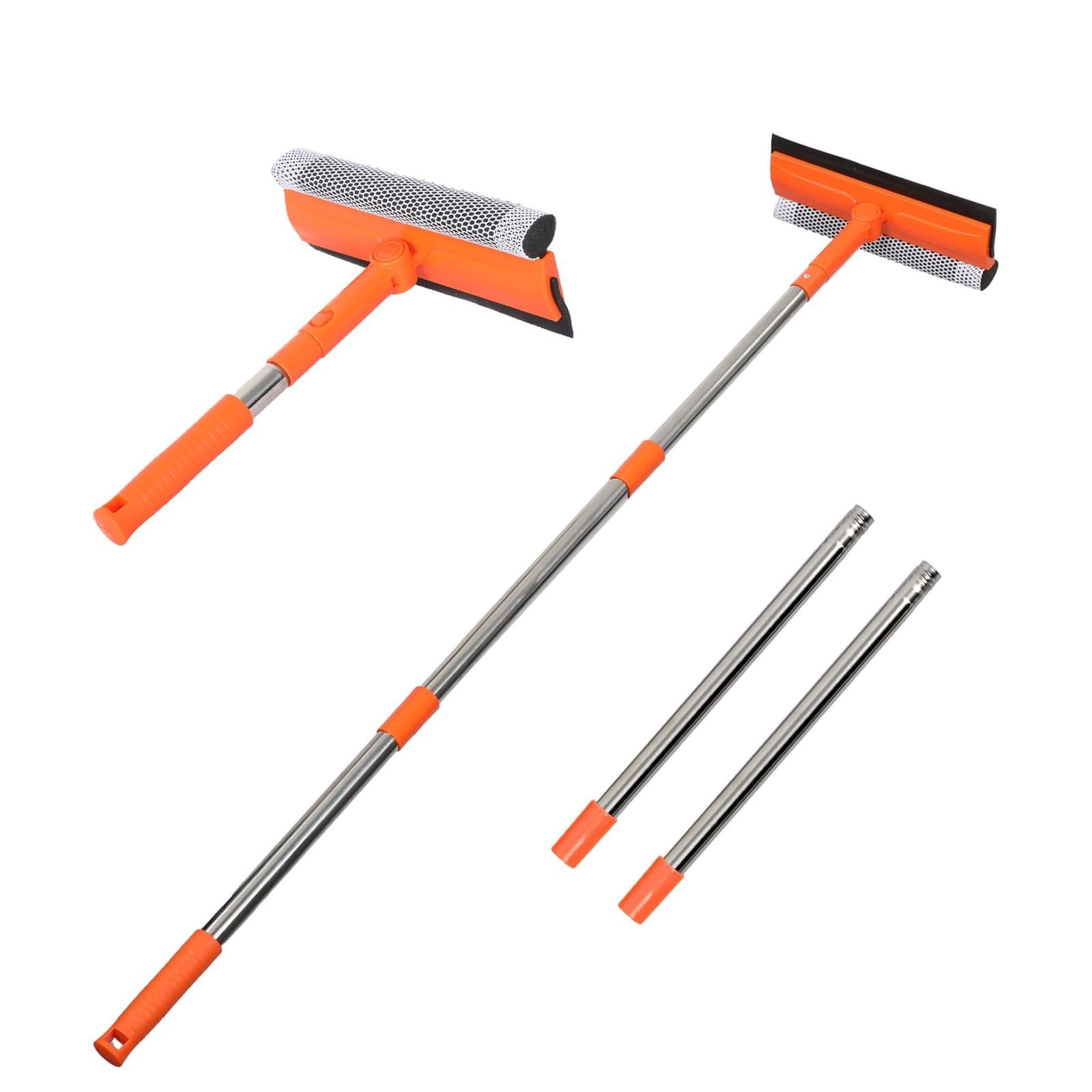 2-in-1 Professional Window Squeegee Cleaner with Long Handle – Glass & Shower To