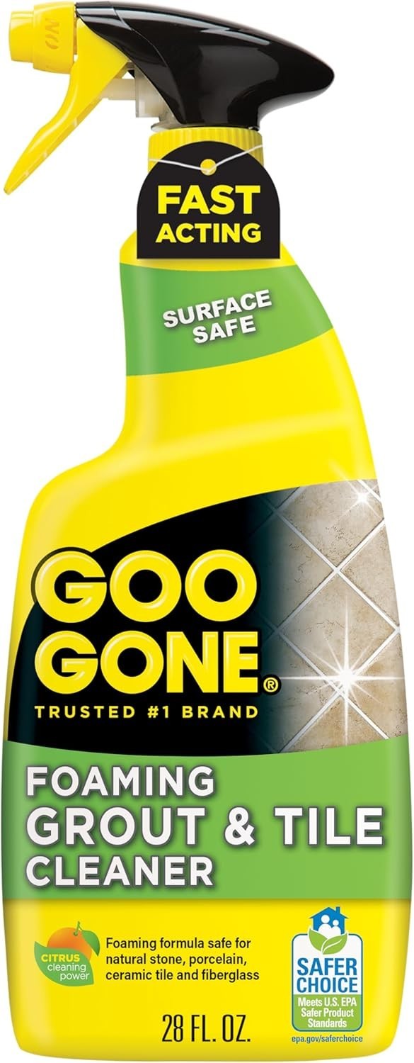 Goo Gone Grout & Tile Cleaner, 28 Oz Deep Clean Tough Stain Remover for Ceramic