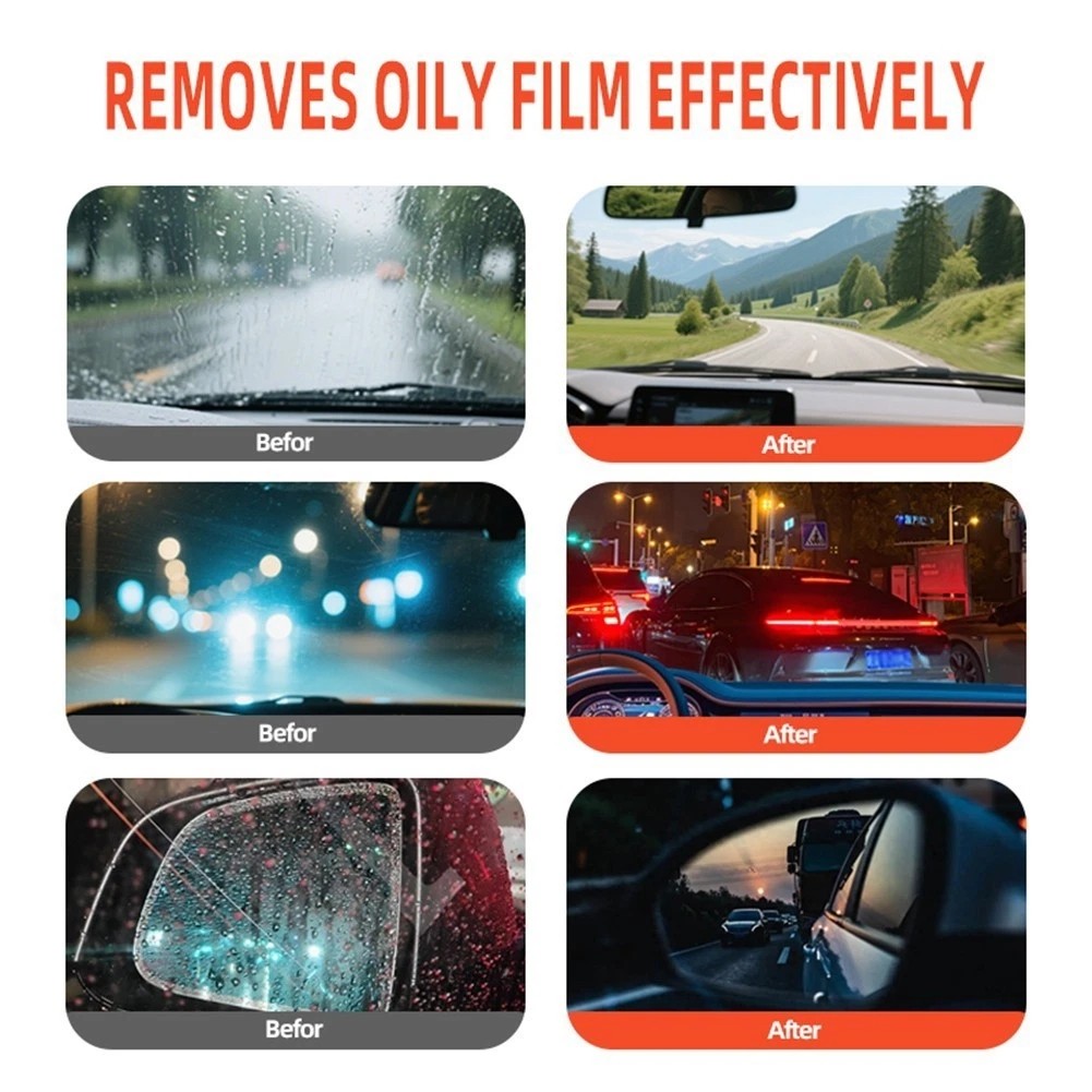 Qifor Glass Cleaner,Qifor Car Oil Film Cleaner Glass Guard,Automotive Oilfilm A