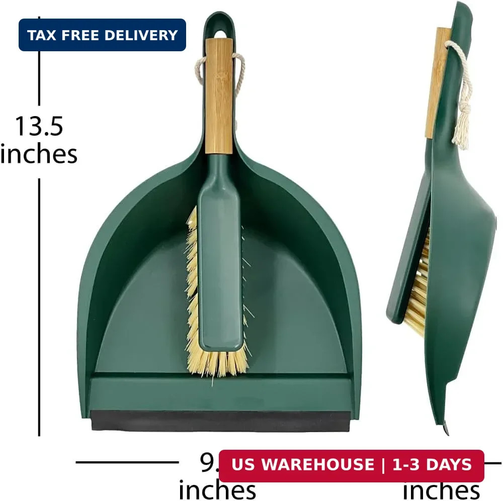 Pine-Sol Scrub Brush Cleaning Tool Set – Heavy Duty Brushes with Bamboo Handles,