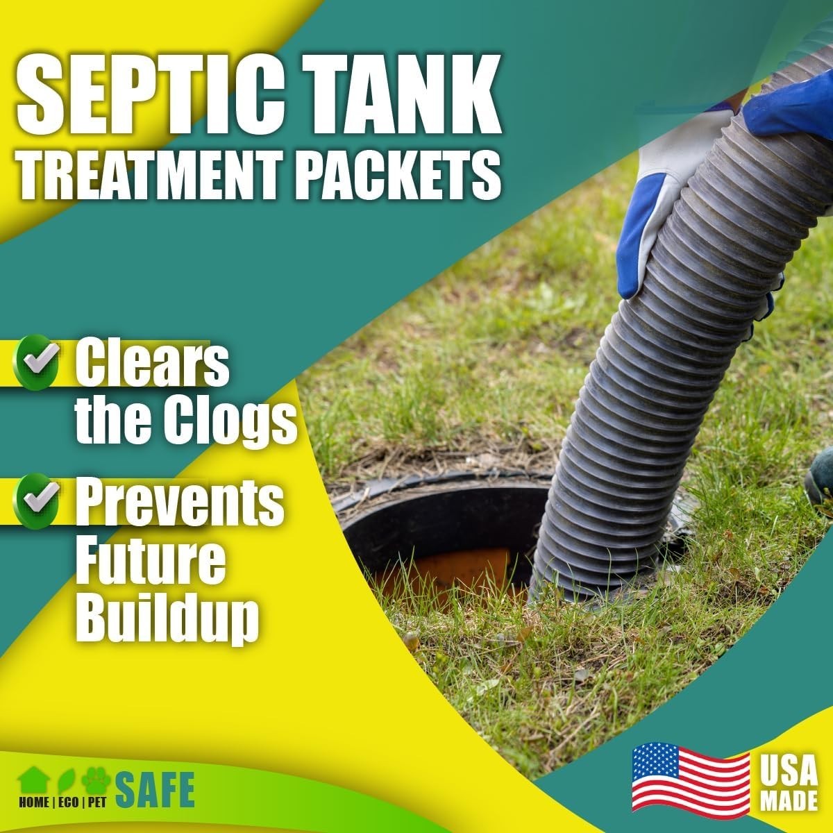 Septic-Safe Enzyme Treatment Packets – 4 Count for Effective Backlog Prevention