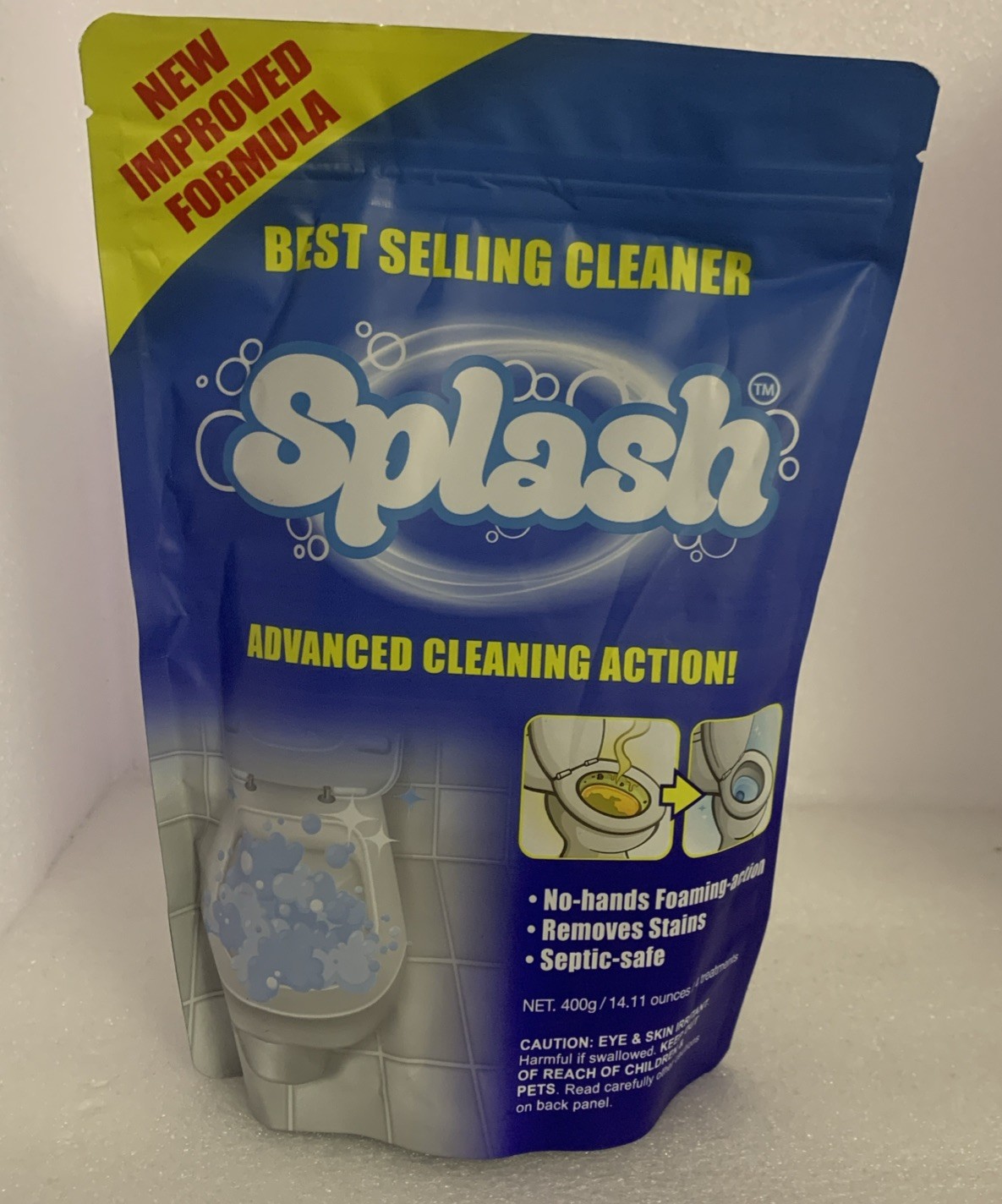 Splash Foaming Advanced Cleaner 400g 14.11oz Toilet Bowl Cleaning Powder 1 Pack