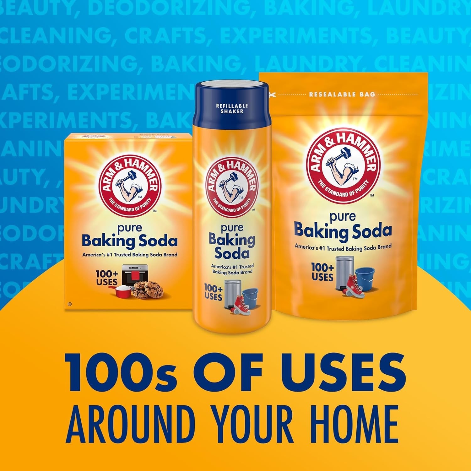 Baking Soda, Multi-Purpose 100% Pure Sodium Bicarbonate Powder for Cooking, B…