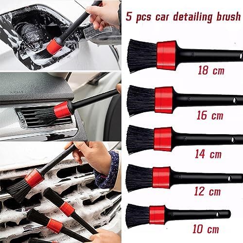 10pcs Auto Car Detailing Brush Set, Car Interior Cleaning Kit, For Car Interior