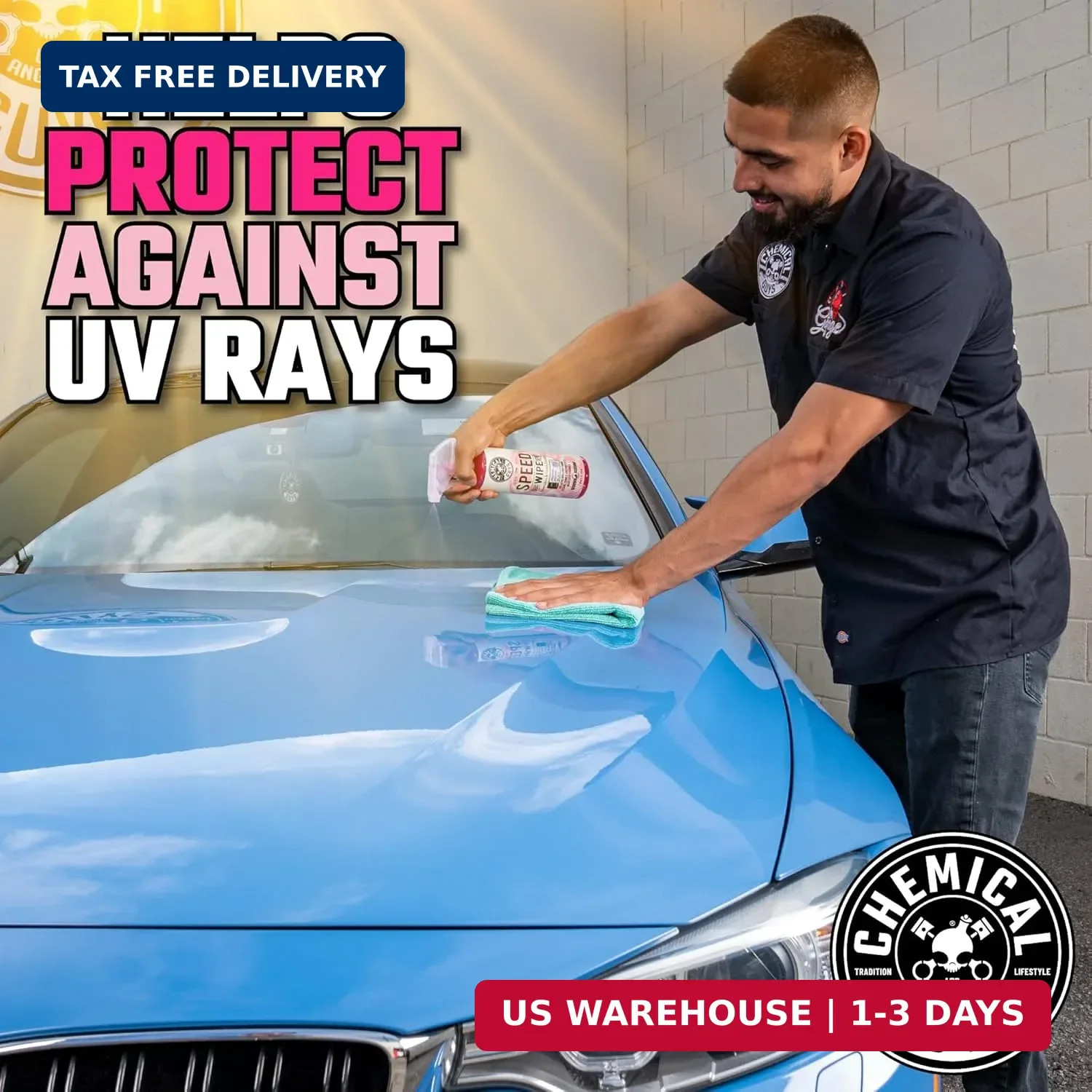Chemical Guys Speed Wipe Quick Detailer – High Gloss, Streak-Free Shine, Detail