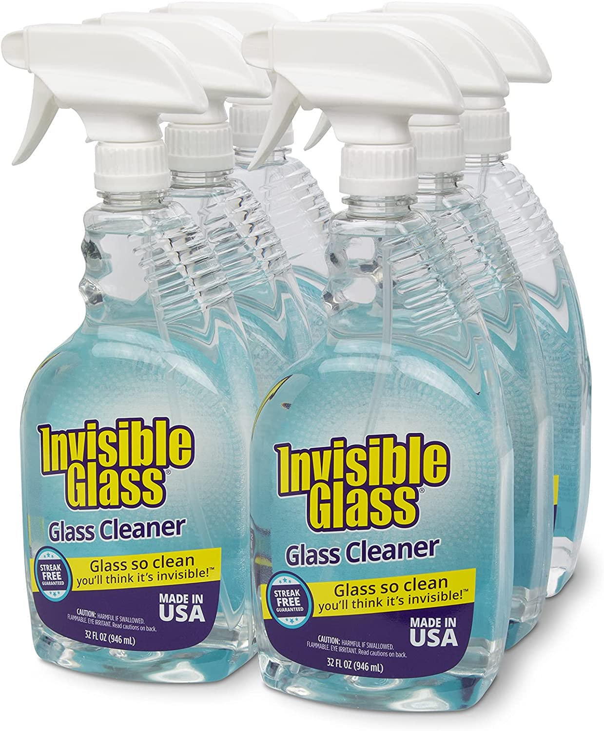 Invisible Glass 92194-6PK 32-Ounce Cleaner and Window Spray for Home and Auto a