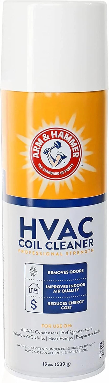Biodegradable HVAC and Air Conditioner Coil Cleaner Foam Aerosol Spray, No Rinse