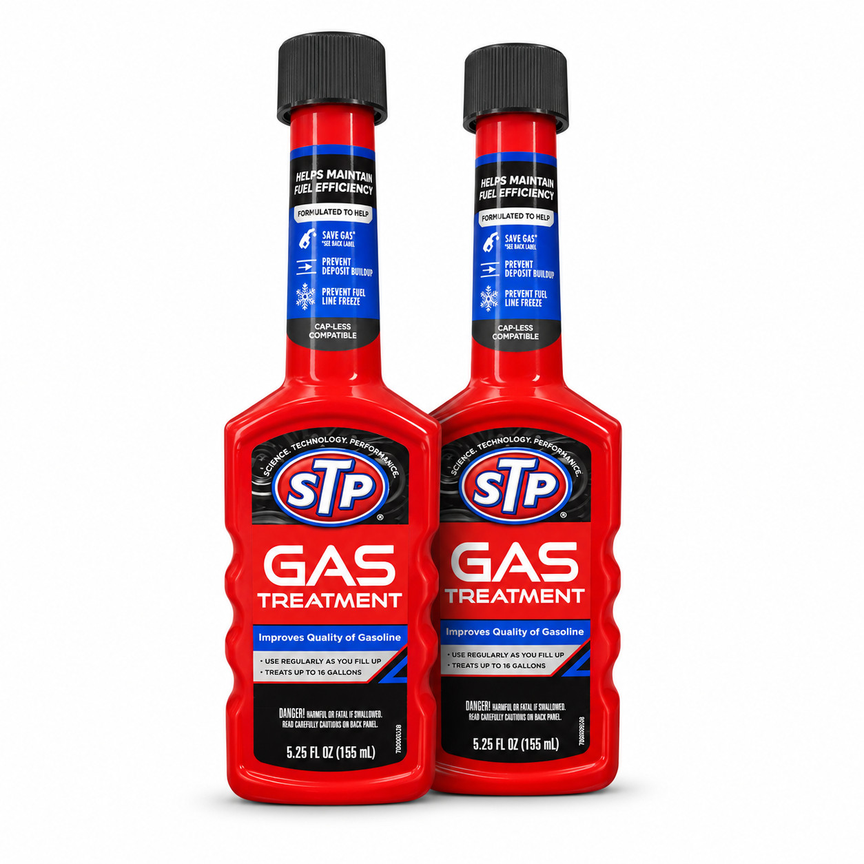 STP Gas Treatment 5.25 oz x 2 Bottles Fuel Additive Treats 15 Gallons Each