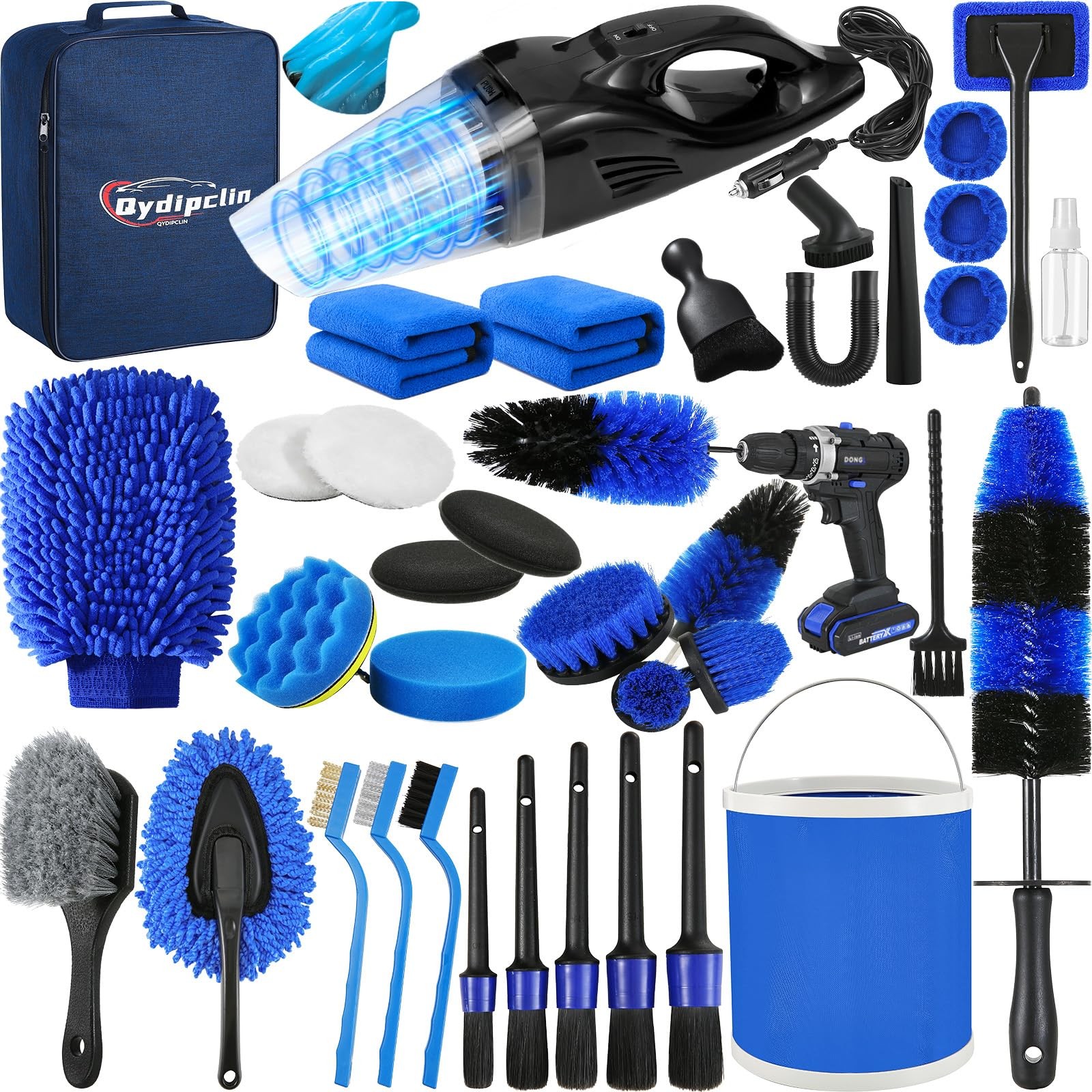 39Piece Car Detailing Kit Brushes, Wash Tools for Interior & Exterior Care