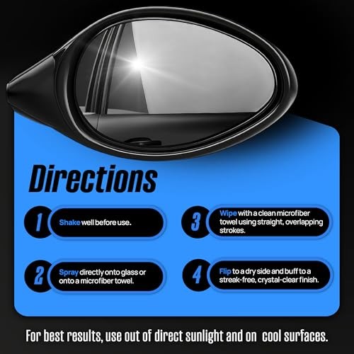 Car Glass Cleaner (16 fl oz) – Ammonia-Free Window 16 Fl Oz (Pack of 1)