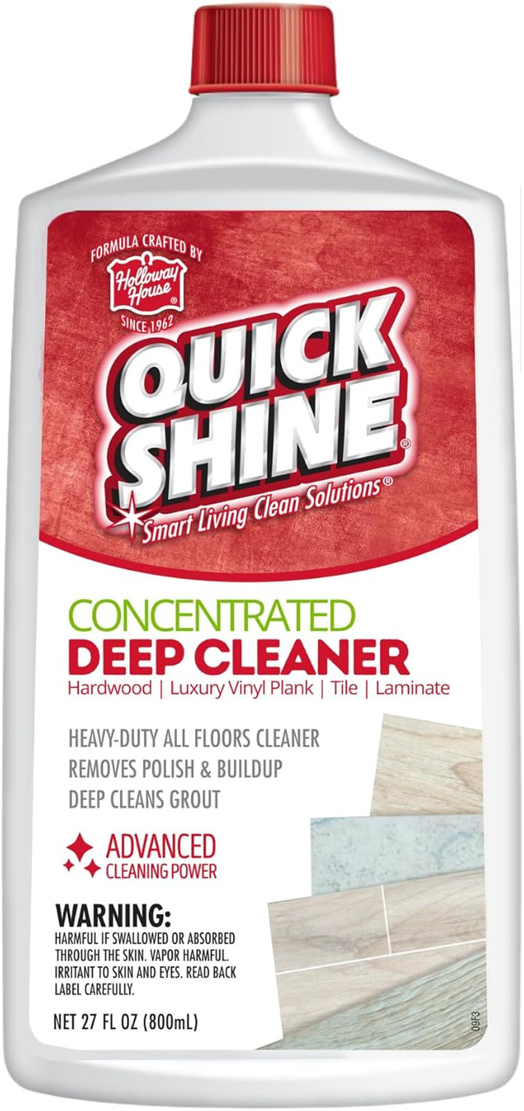 Quick Shine Deep Floor Cleaner Wax Remover 27 Oz Hardwood Tile Grout Cleaner