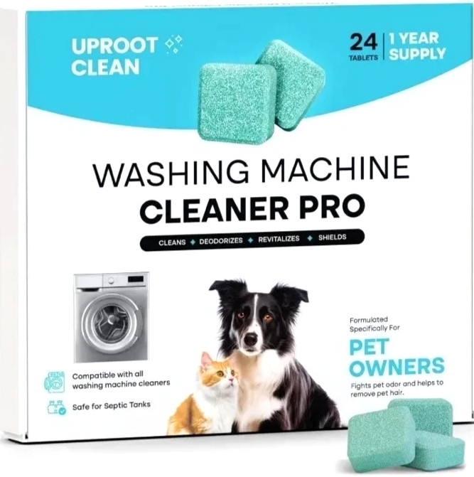 Uproot Clean Washing Machine Cleaner Tablets – 24 Pack for a 12 Month Supply. Fo
