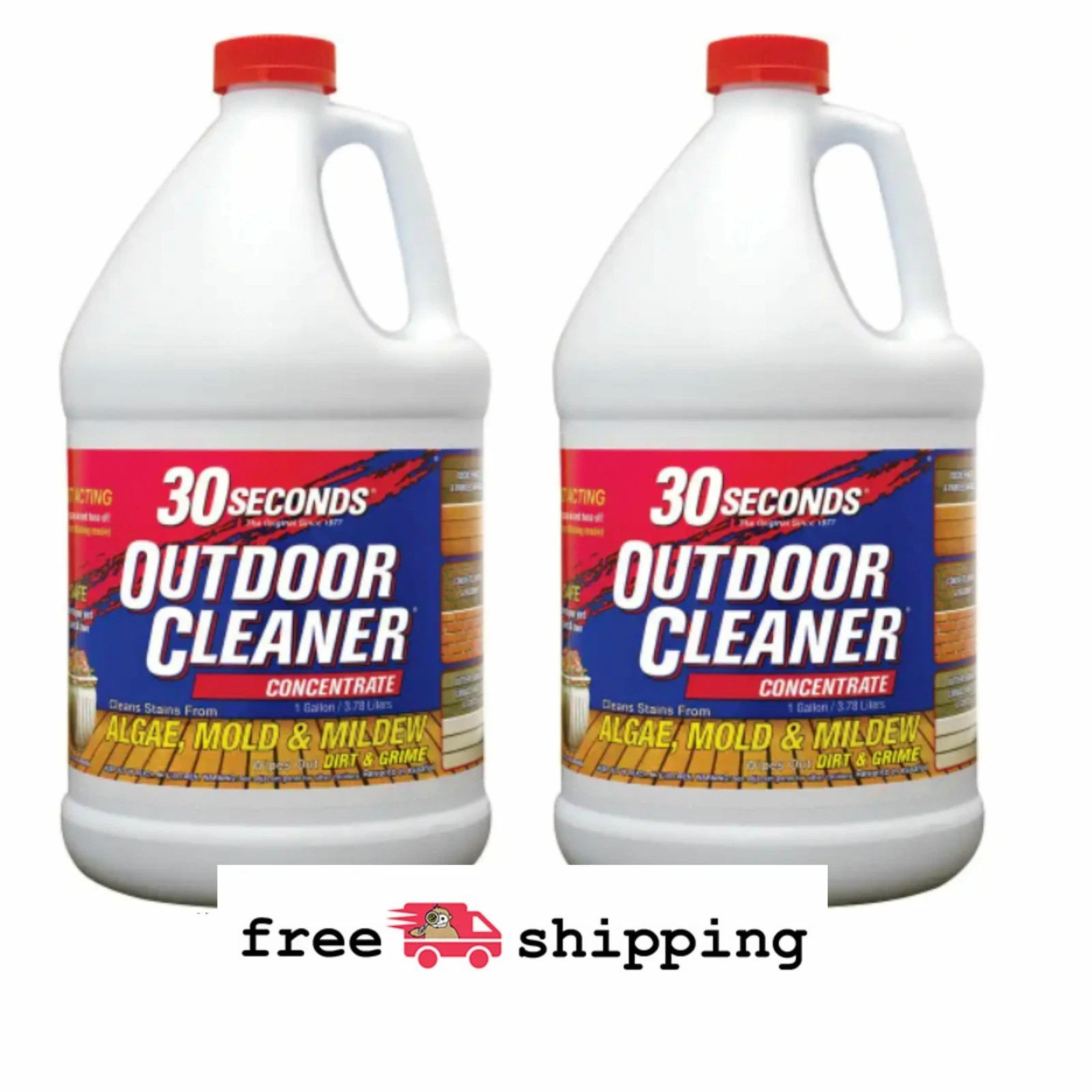 30 Seconds Outdoor Concentrate Algae Mold and Mildew Cleaner (1 Gallon) – 2 Pack