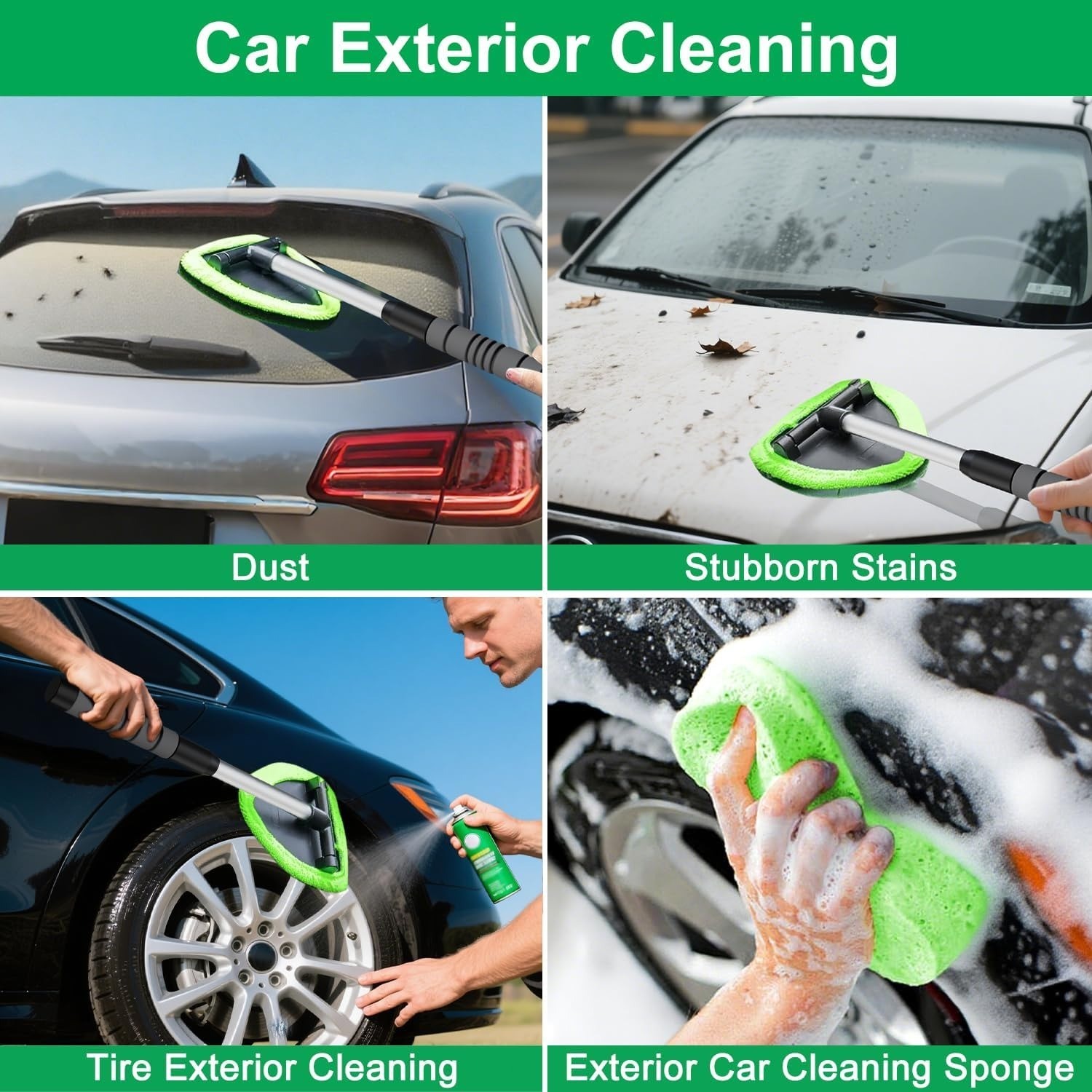 Portable Window Windshield Cleaing Tool Microfiber Car Wiper Cleaner Glass Brush