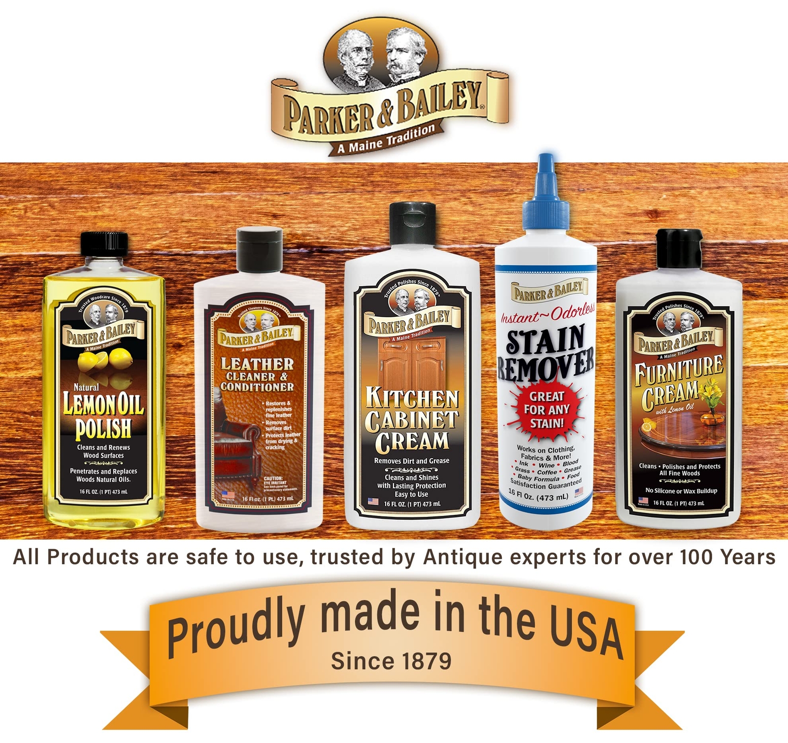 Parker and Bailey Kitchen Cabinet Cleaner Creme 16 Fl Oz Wood Restore and Polish