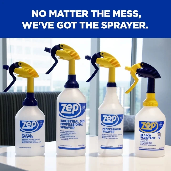 Zep Professional Plastic Spray Bottle, 32 oz Multi pack