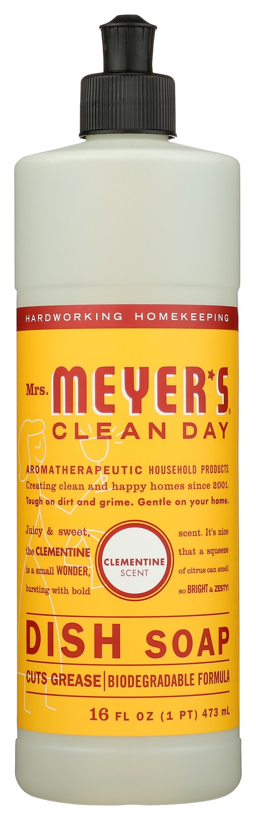 Mrs. Meyers Clementine Scented Mrs Dish Soap 16 Oz Detergent 6 Pack