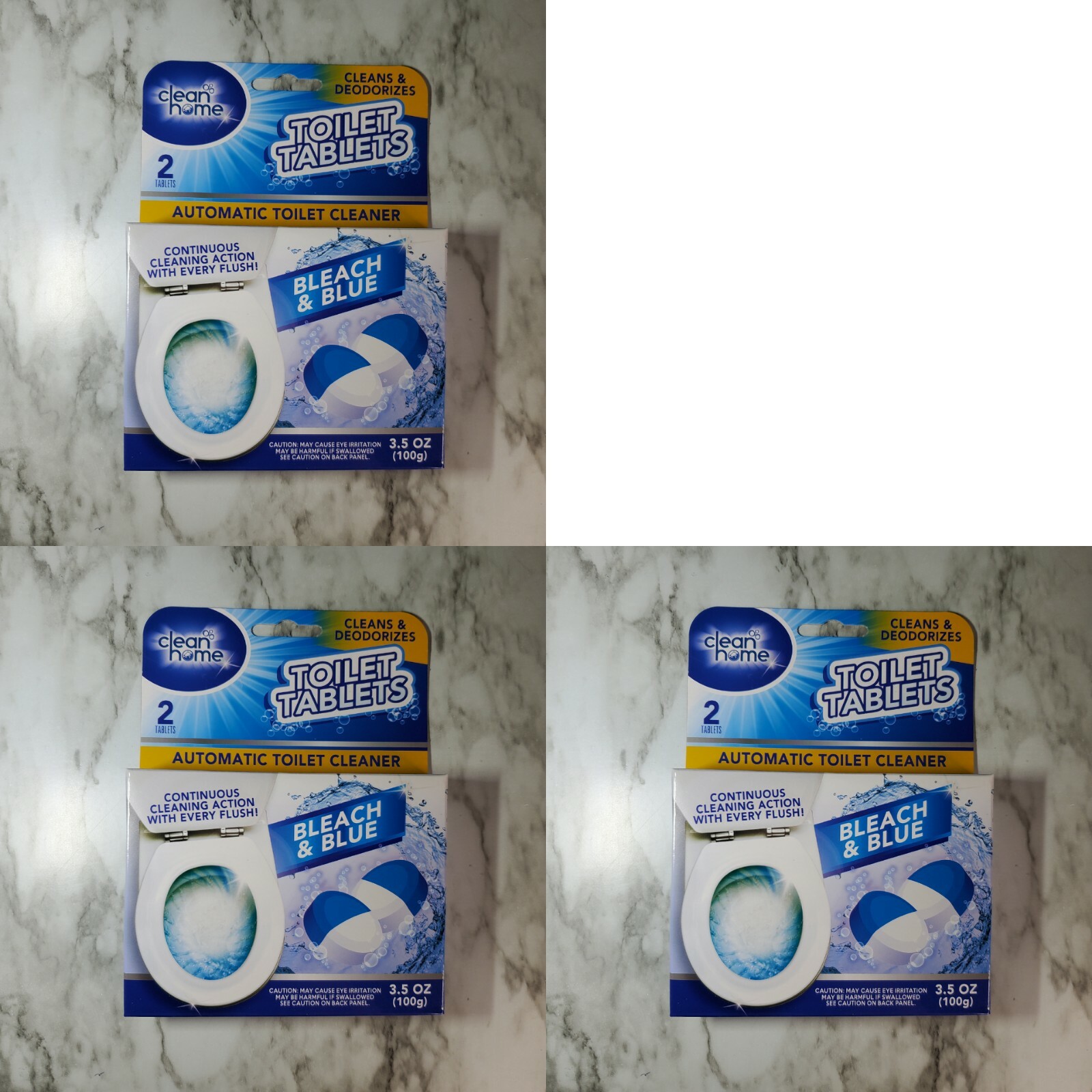 Automatic Toilet Bowl Tablet Cleaner Bleach & Blue Cleans & Deodorizes 6 Tablets