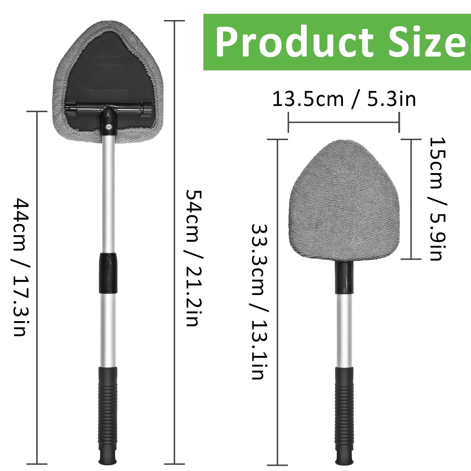 3 Set Windshield Cleaner Tool Car Window Cleaner with Microfiber Pads