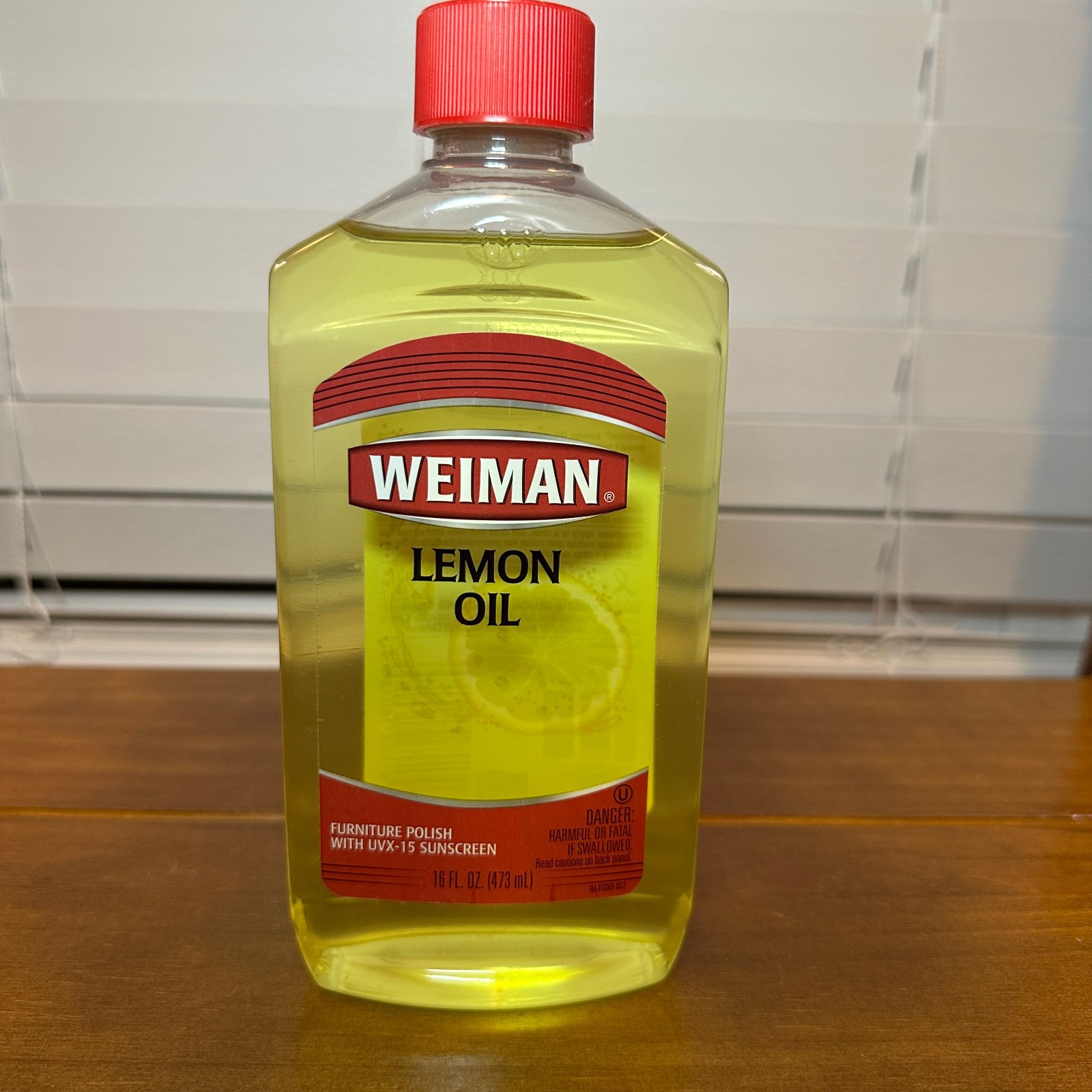 New Weiman Lemon Oil Wood Furniture Polish with UVX-15 Sunscreen, 16 Fl. Oz.