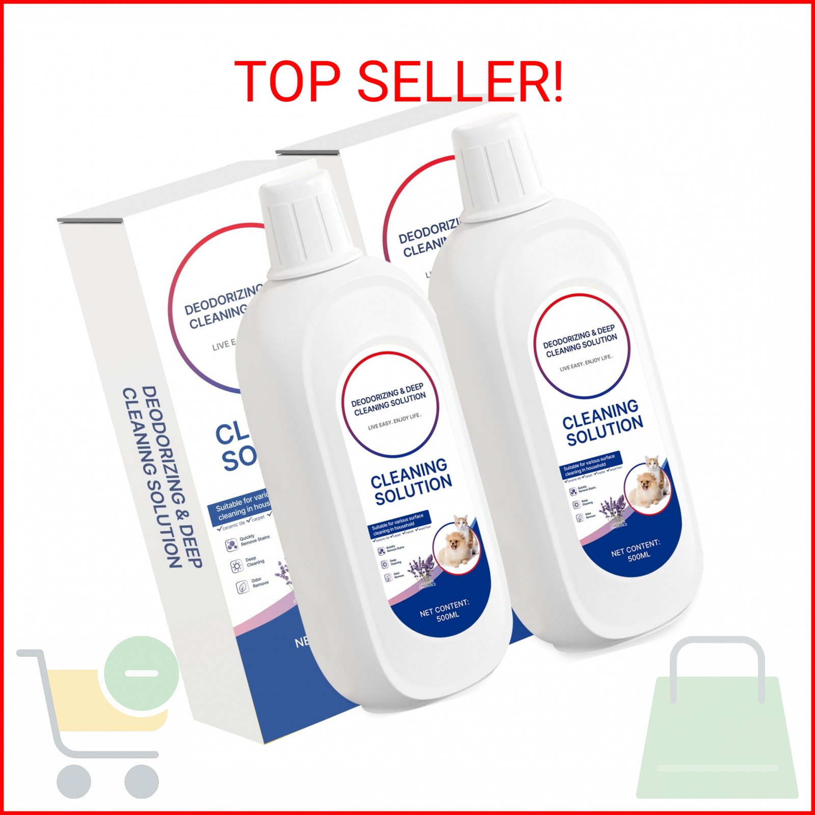 2 Packs Floor Cleaner Lavender Scent Compatible with Tineco Cleaning Solution Ri