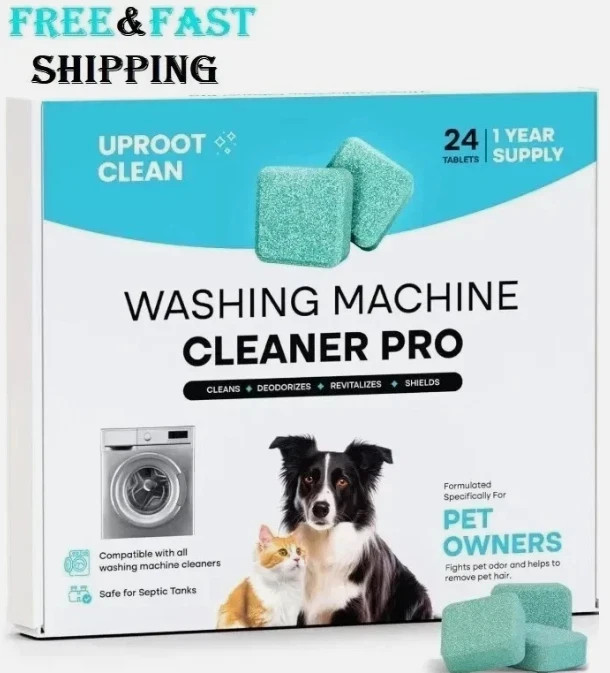 Uproot Clean Washing Machine Cleaner Tablets – 24 Pack for a 12 Month Supply. Fo