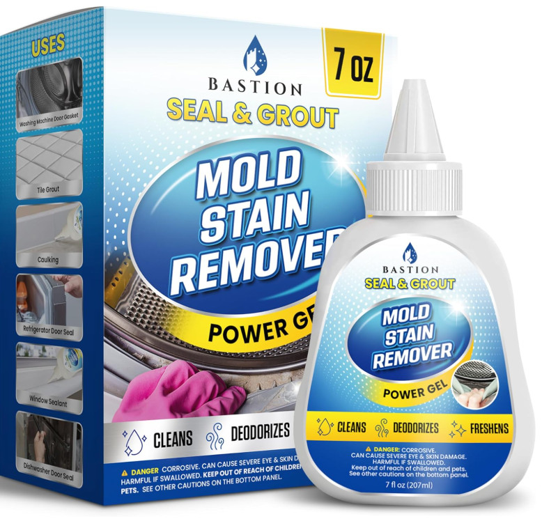 Mold Stain Remover Power Gel Cleaner Heavy Duty Bathroom Grout Shower Caulk 7oz